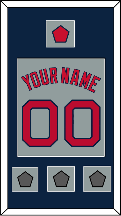 Boston Name, Number, Logo Patch & Three World Series Jersey Patches - Road Gray - Essential Tier 3