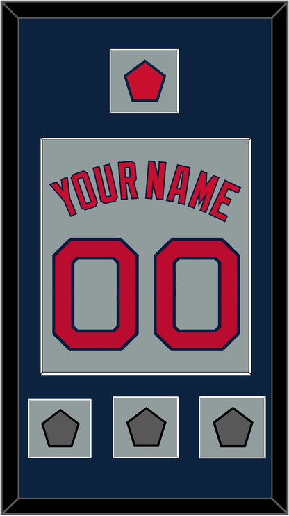 Boston Name, Number, Logo Patch & Three World Series Jersey Patches - Road Gray - Essential Tier 3