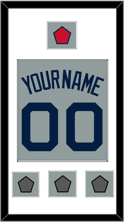Boston Name, Number, Logo Patch & Three World Series Champions Patches - Road Gray (2009-2013) - Essential Tier 1