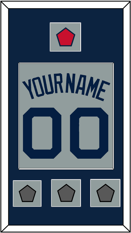 Boston Name, Number, Logo Patch & Three World Series Champions Patches - Road Gray (2009-2013) - Essential Tier 3