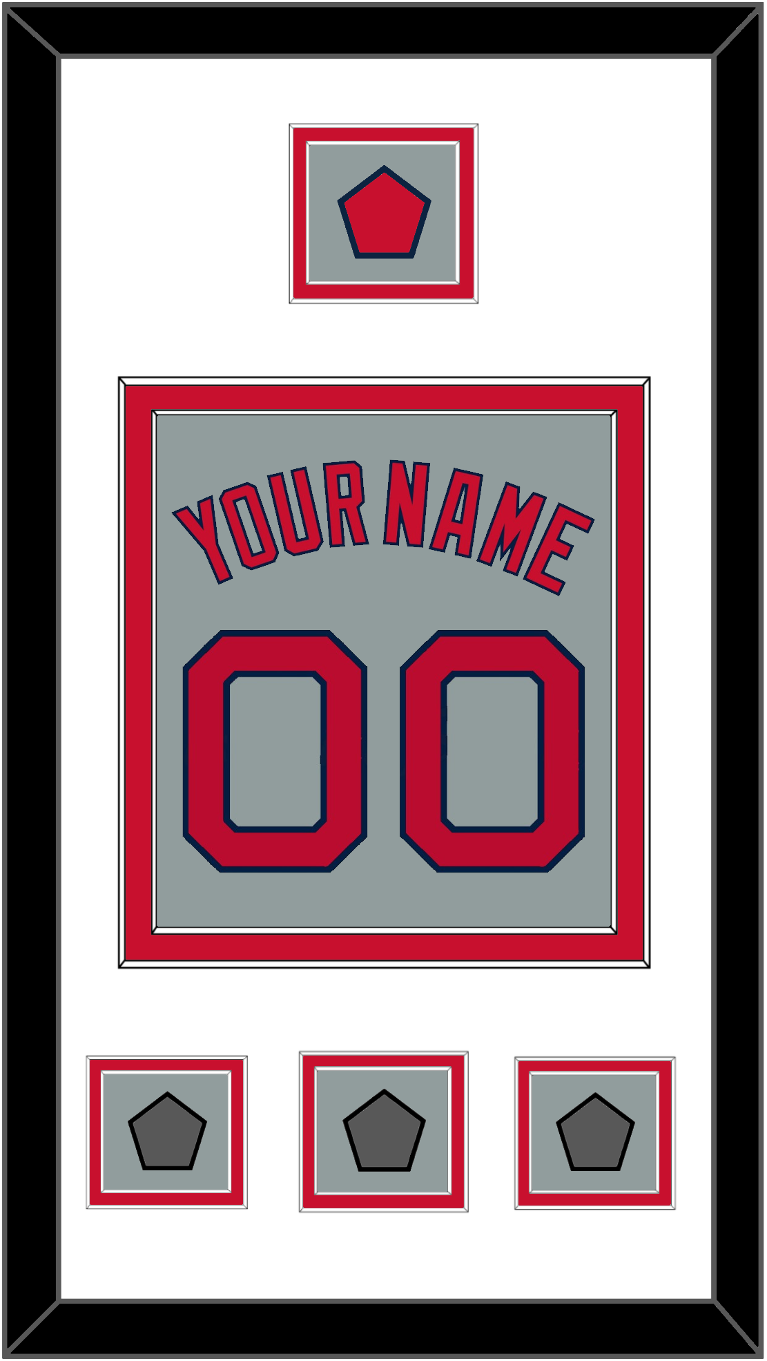 Boston Name, Number, Logo Patch & Three World Series Jersey Patches - Road Gray - Signature Tier 1