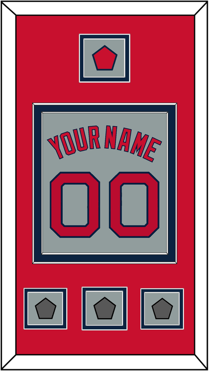 Boston Name, Number, Logo Patch & Three World Series Jersey Patches - Road Gray - Signature Tier 3