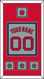 Boston Name, Number, Logo Patch & Three World Series Champions Patches - Road Gray - Double Mat 3