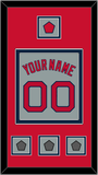 Boston Name, Number, Logo Patch & Three World Series Champions Patches - Road Gray - Double Mat 3