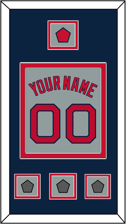 Boston Name, Number, Logo Patch & Three World Series Jersey Patches - Road Gray - Signature Tier 4