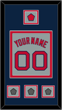 Boston Name, Number, Logo Patch & Three World Series Jersey Patches - Road Gray - Double Mat 4