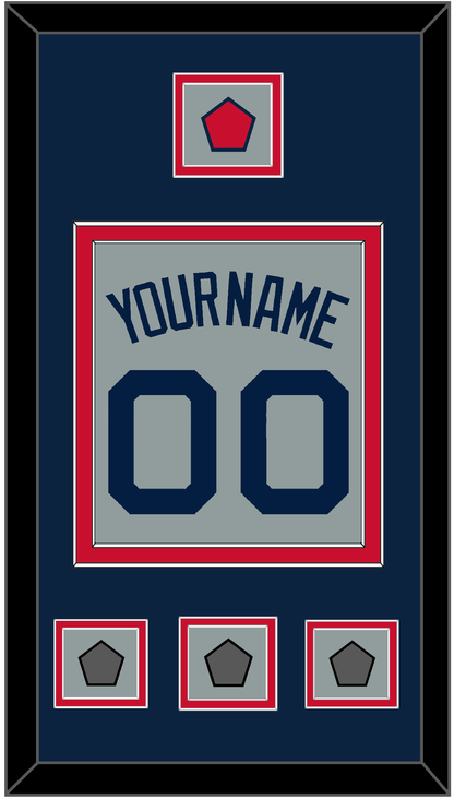 Boston Name, Number, Logo Patch & Three World Series Jersey Patches - Road Gray (2009-2013) - Signature Tier 3