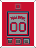 Boston Name, Number, Logo Patch & Three World Series Champions Patches - Road Gray - Triple Mat 2
