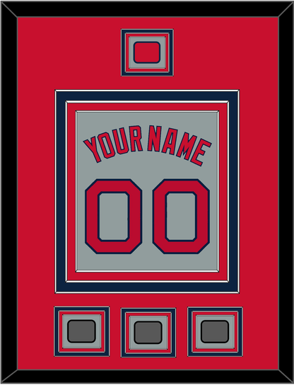 Boston Name, Number, Logo Patch & Three World Series Jersey Patches - Road Gray - Premier Tier 2