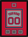 Boston Name, Number, Logo Patch & Three World Series Champions Patches - Road Gray - Triple Mat 2