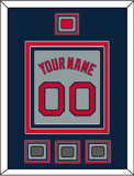 Boston Name, Number, Logo Patch & Three World Series Champions Patches - Road Gray - Triple Mat 3
