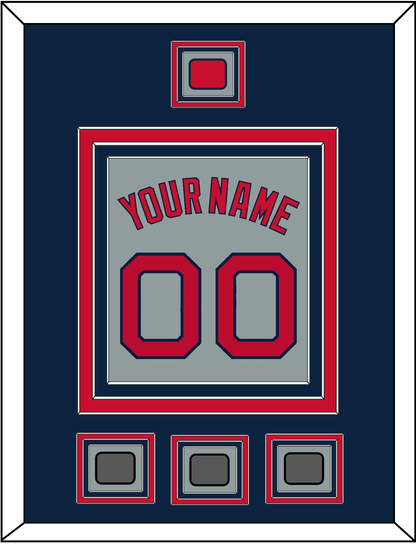 Boston Name, Number, Logo Patch & Three World Series Jersey Patches - Road Gray - Premier Tier 3