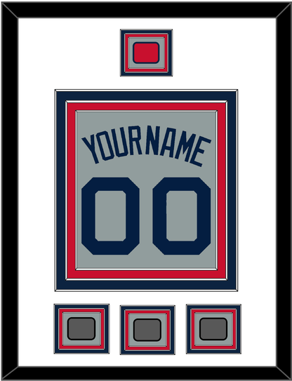 Boston Name, Number, Logo Patch & Three World Series Champions Patches - Road Gray (2009-2013) - Premier Tier 1
