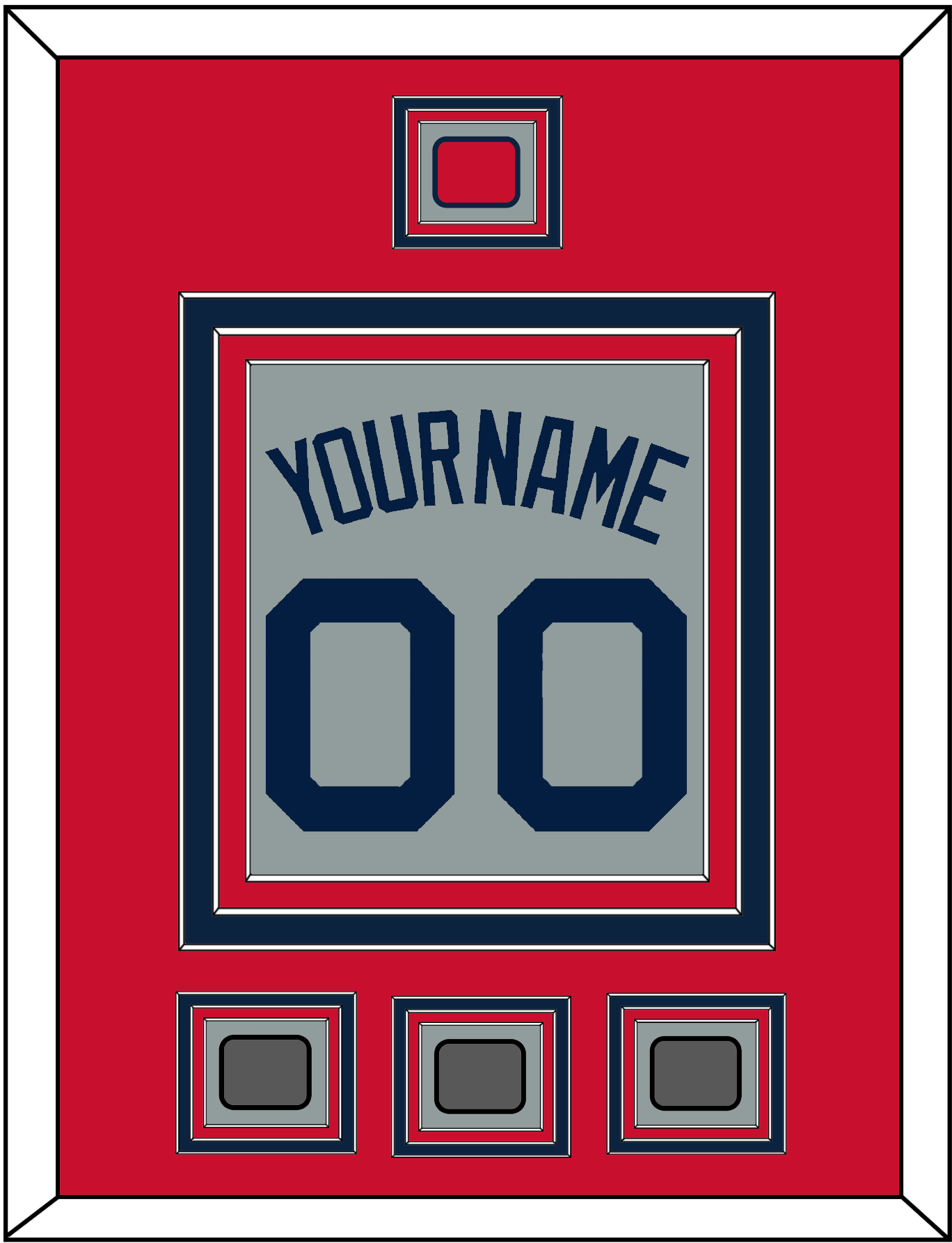 Boston Name, Number, Logo Patch & Three World Series Champions Patches - Road Gray (2009-2013) - Premier Tier 2