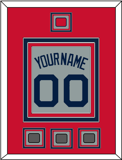 Boston Name, Number, Logo Patch & Three World Series Champions Patches - Road Gray (2009-2013) - Premier Tier 2