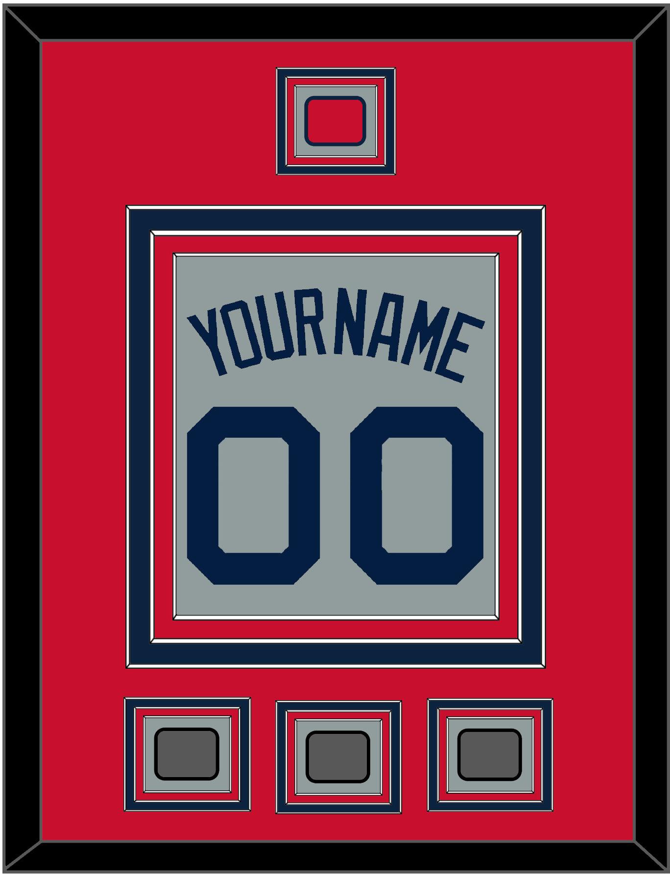 Boston Name, Number, Logo Patch & Three World Series Champions Patches - Road Gray (2009-2013) - Premier Tier 2