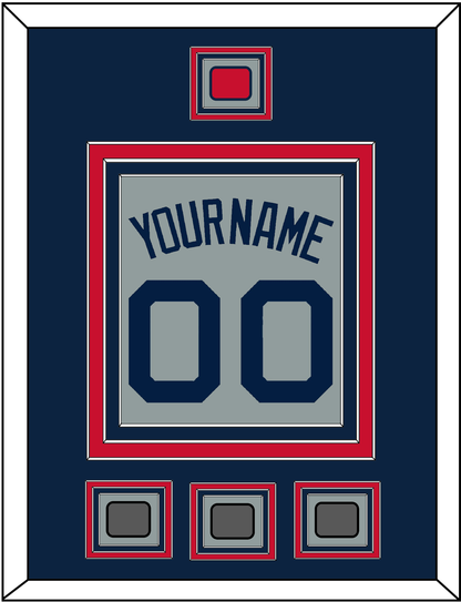 Boston Name, Number, Logo Patch & Three World Series Champions Patches - Road Gray (2009-2013) - Premier Tier 3