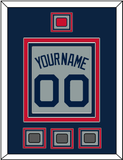 Boston Name, Number, Logo Patch & Three World Series Champions Patches - Road Gray (2009-2013) - Triple Mat 3