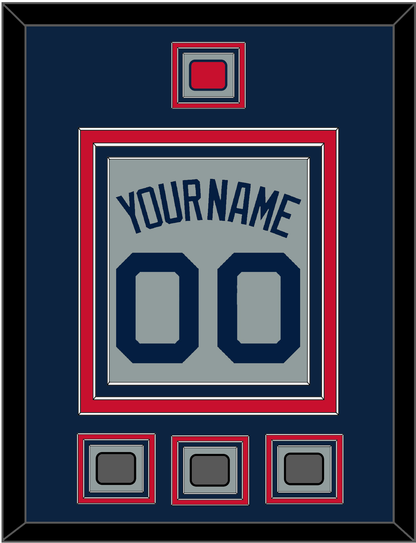 Boston Name, Number, Logo Patch & Three World Series Champions Patches - Road Gray (2009-2013) - Premier Tier 3
