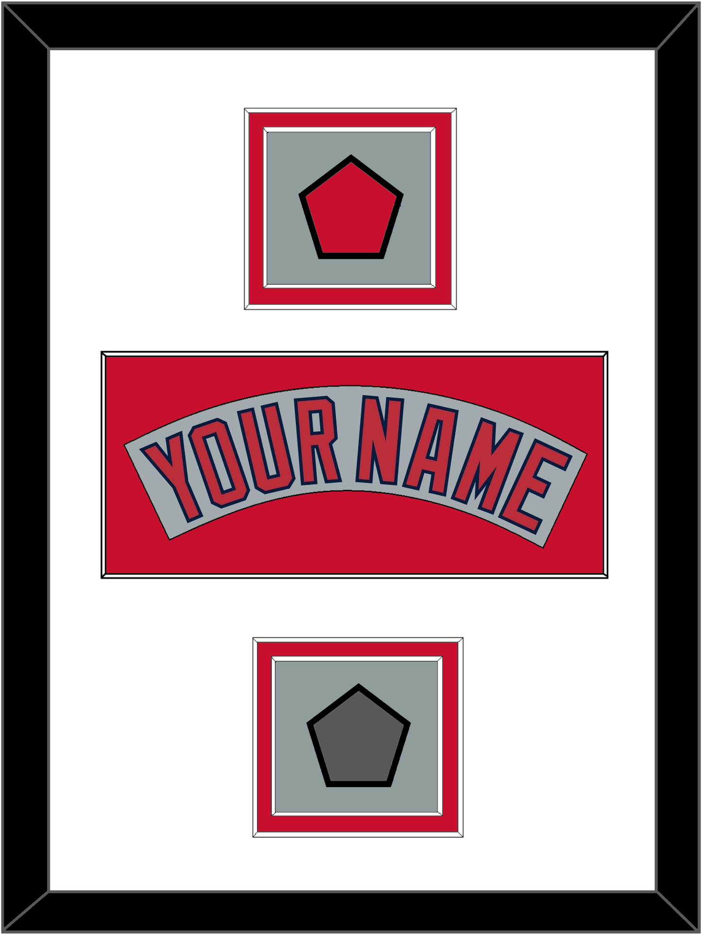 Boston Nameplate, Logo Patch & World Series Jersey Patch - Road Gray (1992-2008) - Signature Tier 1