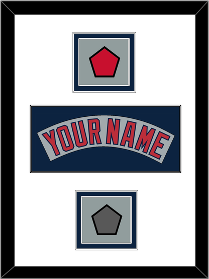 Boston Nameplate, Logo Patch & World Series Champions Patch - Road Gray (1992-2008) - Signature Tier 2