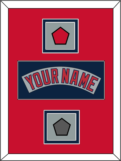 Boston Nameplate, Logo Patch & World Series Champions Patch - Road Gray (1992-2008) - Signature Tier 3