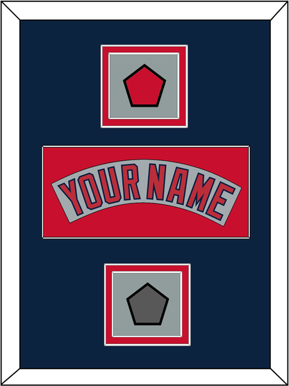 Boston Nameplate, Logo Patch & World Series Champions Patch - Road Gray (1992-2008) - Signature Tier 4