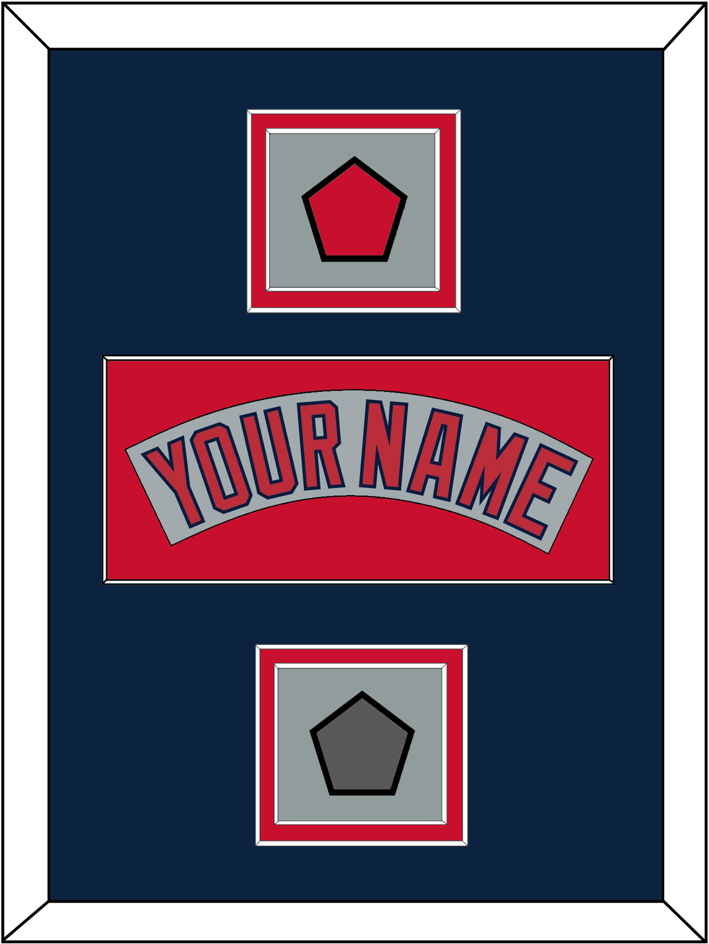 Boston Nameplate, Logo Patch & World Series Jersey Patch - Road Gray (1992-2008) - Signature Tier 4