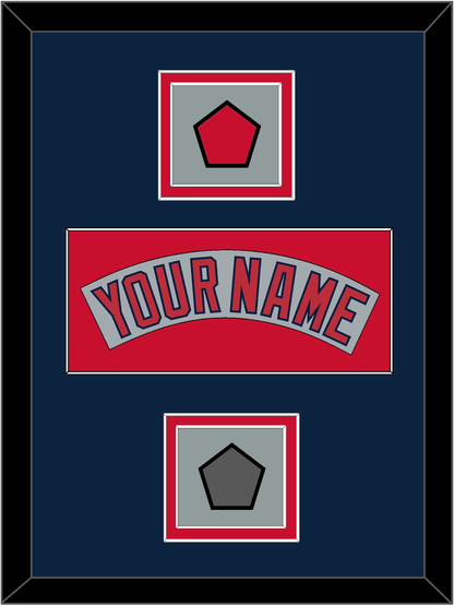 Boston Nameplate, Logo Patch & World Series Champions Patch - Road Gray (1992-2008) - Signature Tier 4