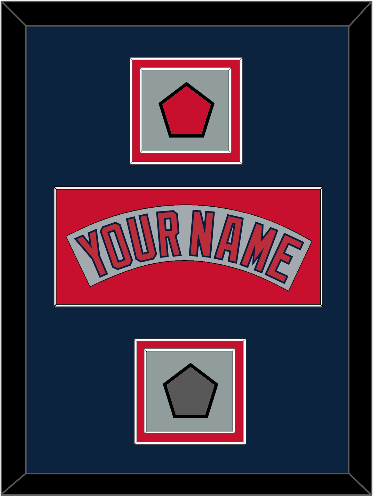 Boston Nameplate, Logo Patch & World Series Jersey Patch - Road Gray (1992-2008) - Signature Tier 4