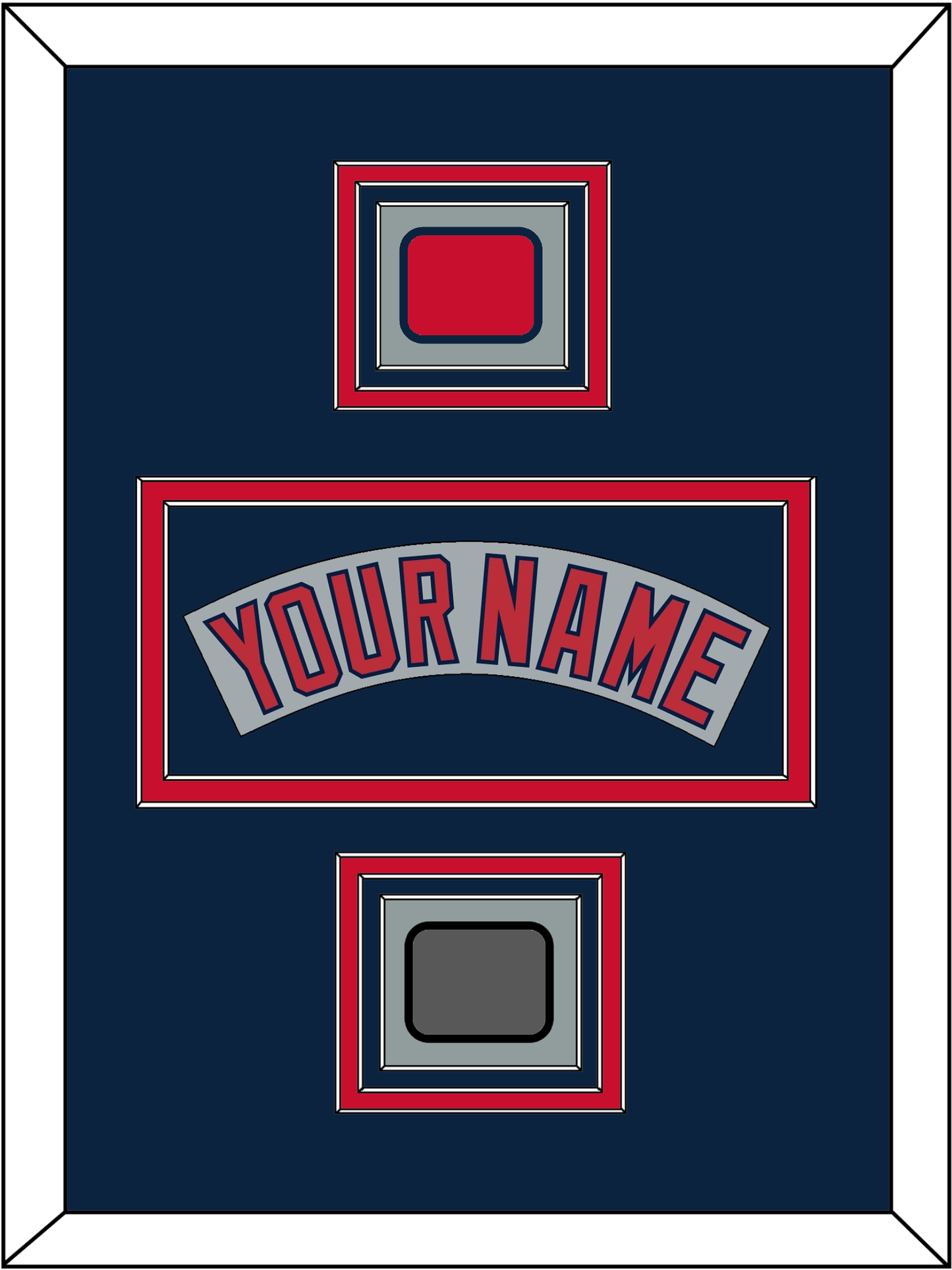 Boston Nameplate, Logo Patch & World Series Champions Patch - Road Gray (1992-2008) - Premier Tier 4