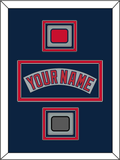 Boston Nameplate, Logo Patch & World Series Jersey Patch - Road Gray (1992-2008) - Triple Mat 4