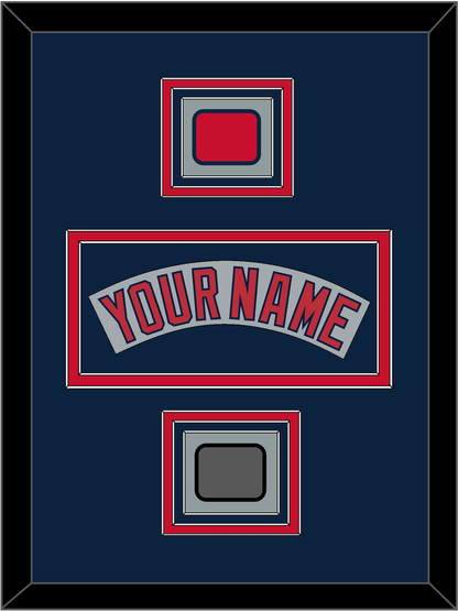 Boston Nameplate, Logo Patch & World Series Champions Patch - Road Gray (1992-2008) - Premier Tier 4