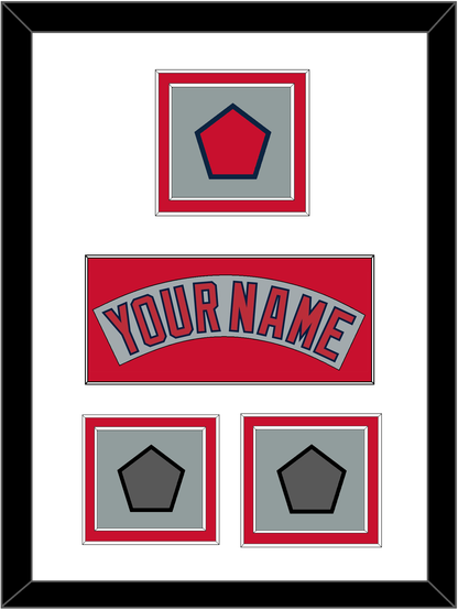 Boston Nameplate, Logo Patch & Two World Series Jersey Patches - Road Gray (1992-2008) - Signature Tier 1