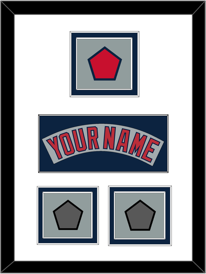 Boston Nameplate, Logo Patch & Two World Series Champions Patches - Road Gray (1992-2008) - Signature Tier 2