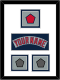 Boston Nameplate, Logo Patch & Two World Series Champions Patches - Road Gray (1992-2008) - Double Mat 2