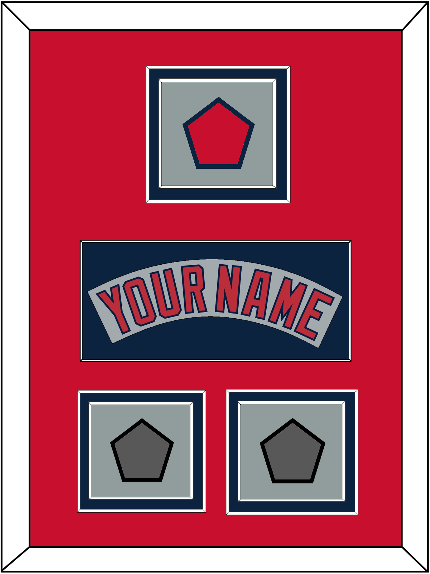 Boston Nameplate, Logo Patch & Two World Series Champions Patches - Road Gray (1992-2008) - Signature Tier 3