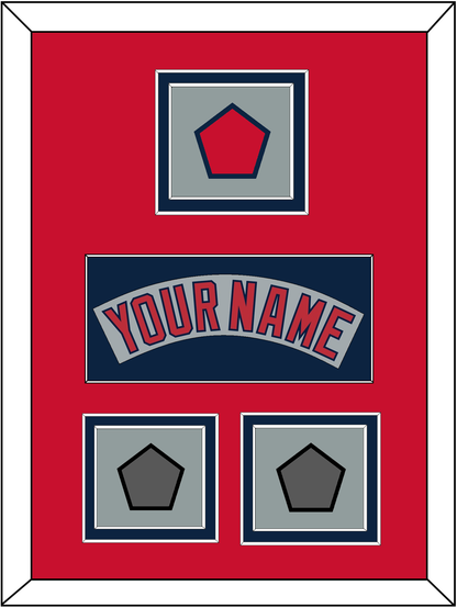 Boston Nameplate, Logo Patch & Two World Series Champions Patches - Road Gray (1992-2008) - Signature Tier 3