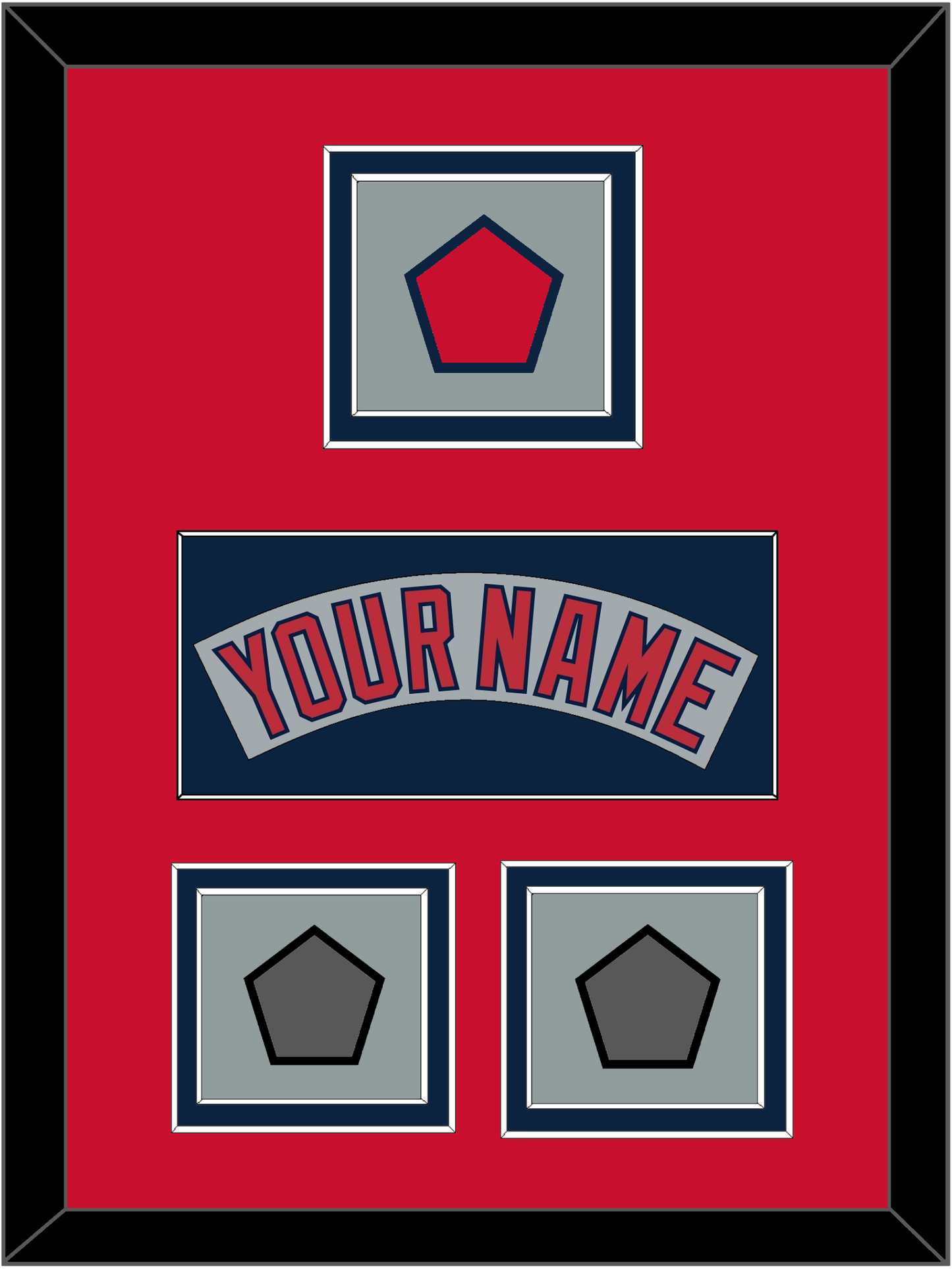Boston Nameplate, Logo Patch & Two World Series Jersey Patches - Road Gray (1992-2008) - Signature Tier 3