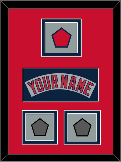 Boston Nameplate, Logo Patch & Two World Series Jersey Patches - Road Gray (1992-2008) - Signature Tier 3