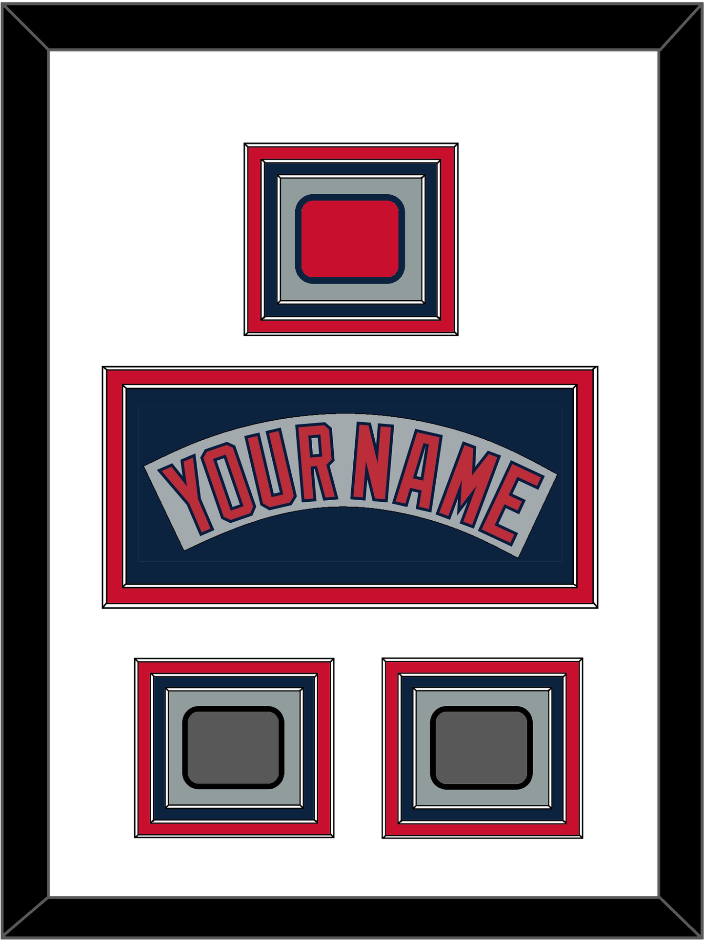 Boston Nameplate, Logo Patch & Two World Series Champions Patches - Road Gray (1992-2008) - Premier Tier 1