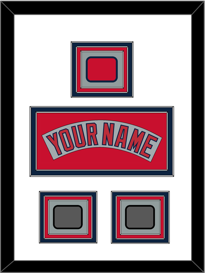 Boston Nameplate, Logo Patch & Two World Series Jersey Patches - Road Gray (1992-2008) - Premier Tier 2