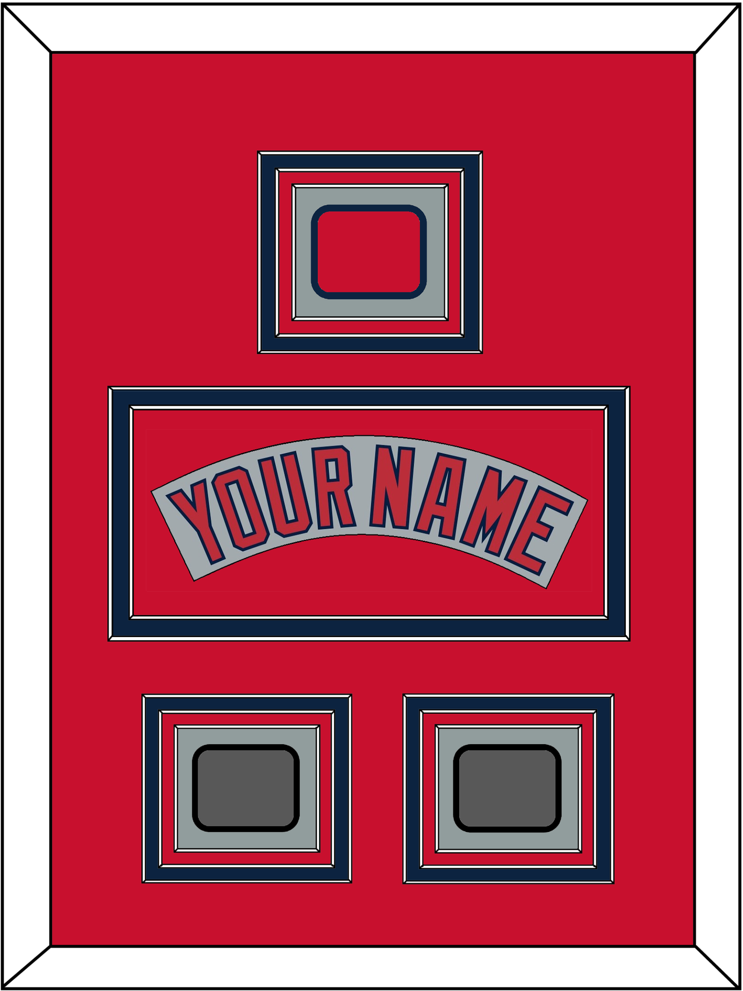 Boston Nameplate, Logo Patch & Two World Series Champions Patches - Road Gray (1992-2008) - Premier Tier 3