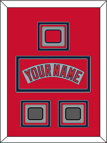 Boston Nameplate, Logo Patch & Two World Series Champions Patches - Road Gray (1992-2008) - Premier Tier 3