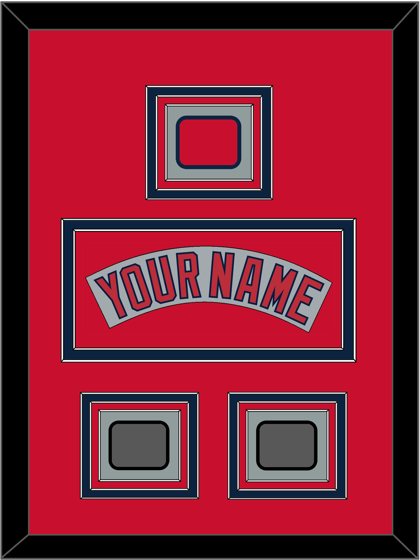Boston Nameplate, Logo Patch & Two World Series Jersey Patches - Road Gray (1992-2008) - Premier Tier 3
