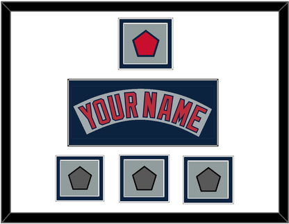 Boston Nameplate, Logo Patch & Three World Series Jersey Patches - Road Gray (1992-2008) - Signature Tier 2