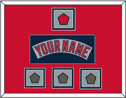 Boston Nameplate, Logo Patch & Three World Series Jersey Patches - Road Gray (1992-2008) - Signature Tier 3