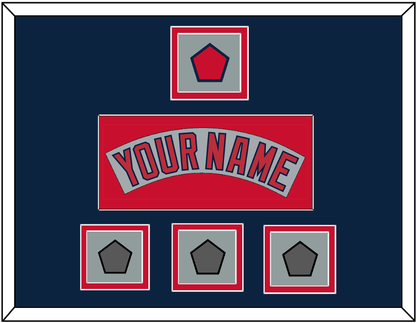 Boston Nameplate, Logo Patch & Three World Series Champions Patches - Road Gray (1992-2008) - Signature Tier 4
