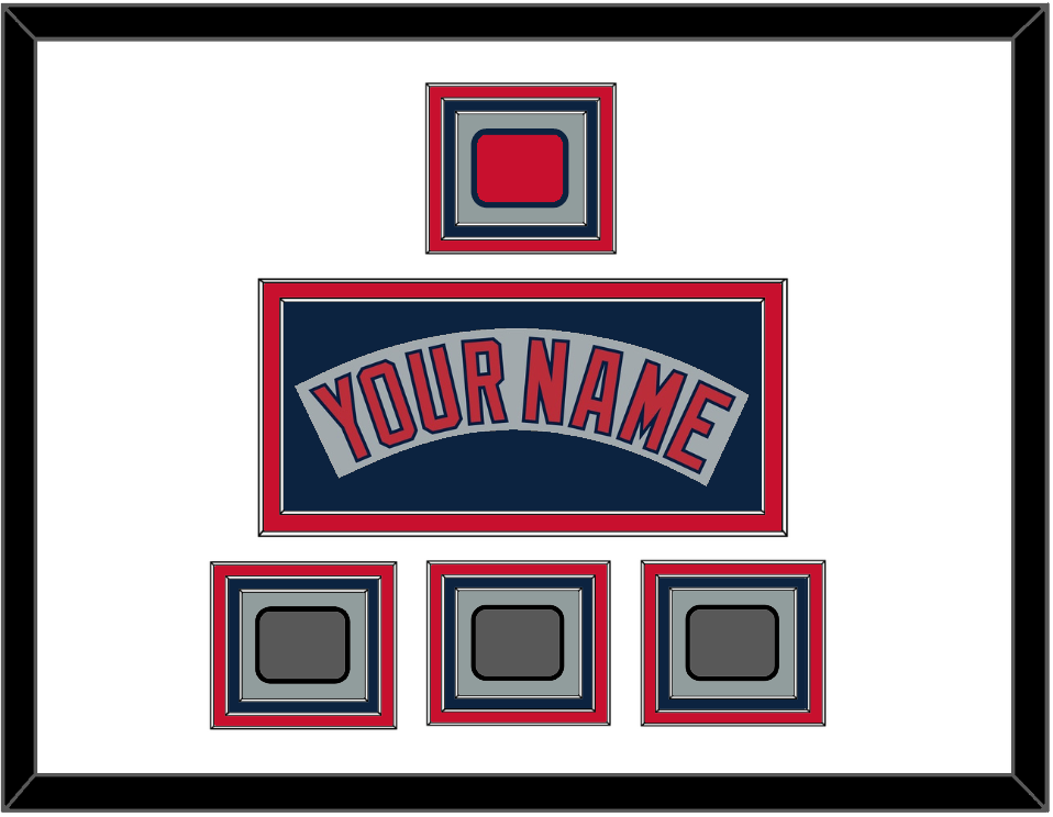 Boston Nameplate, Logo Patch & Three World Series Champions Patches - Road Gray (1992-2008) - Premier Tier 1