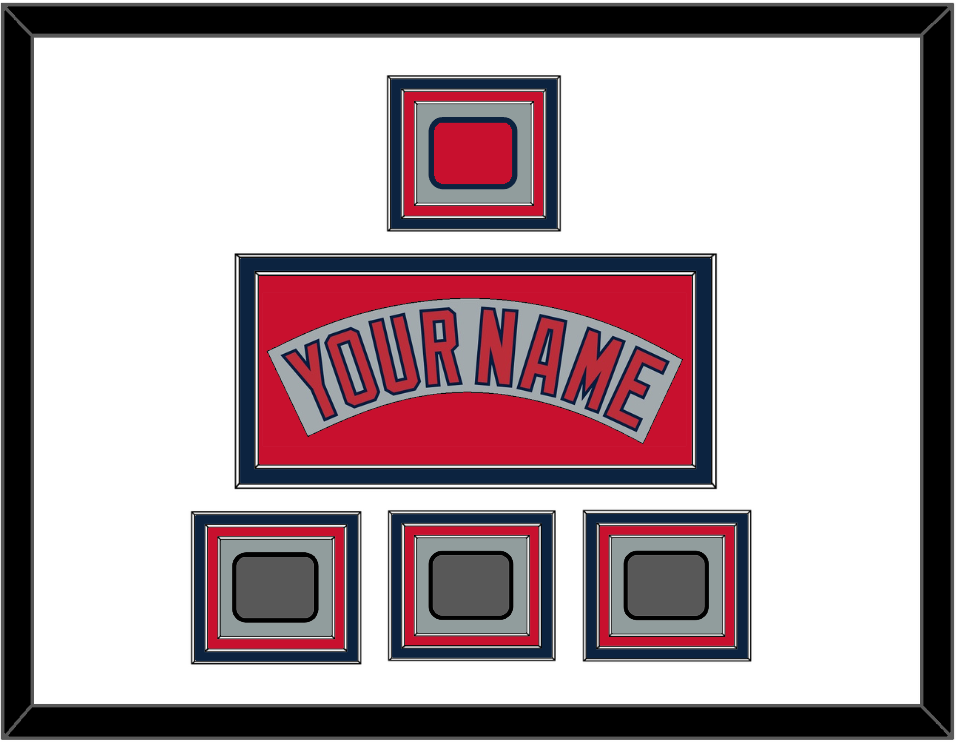 Boston Nameplate, Logo Patch & Three World Series Champions Patches - Road Gray (1992-2008) - Premier Tier 2